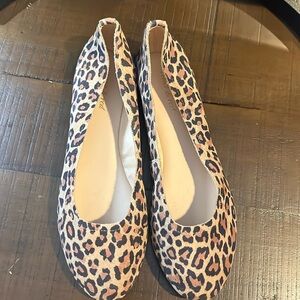 Violet & Red / New Leather Leopard Flats SZ 8